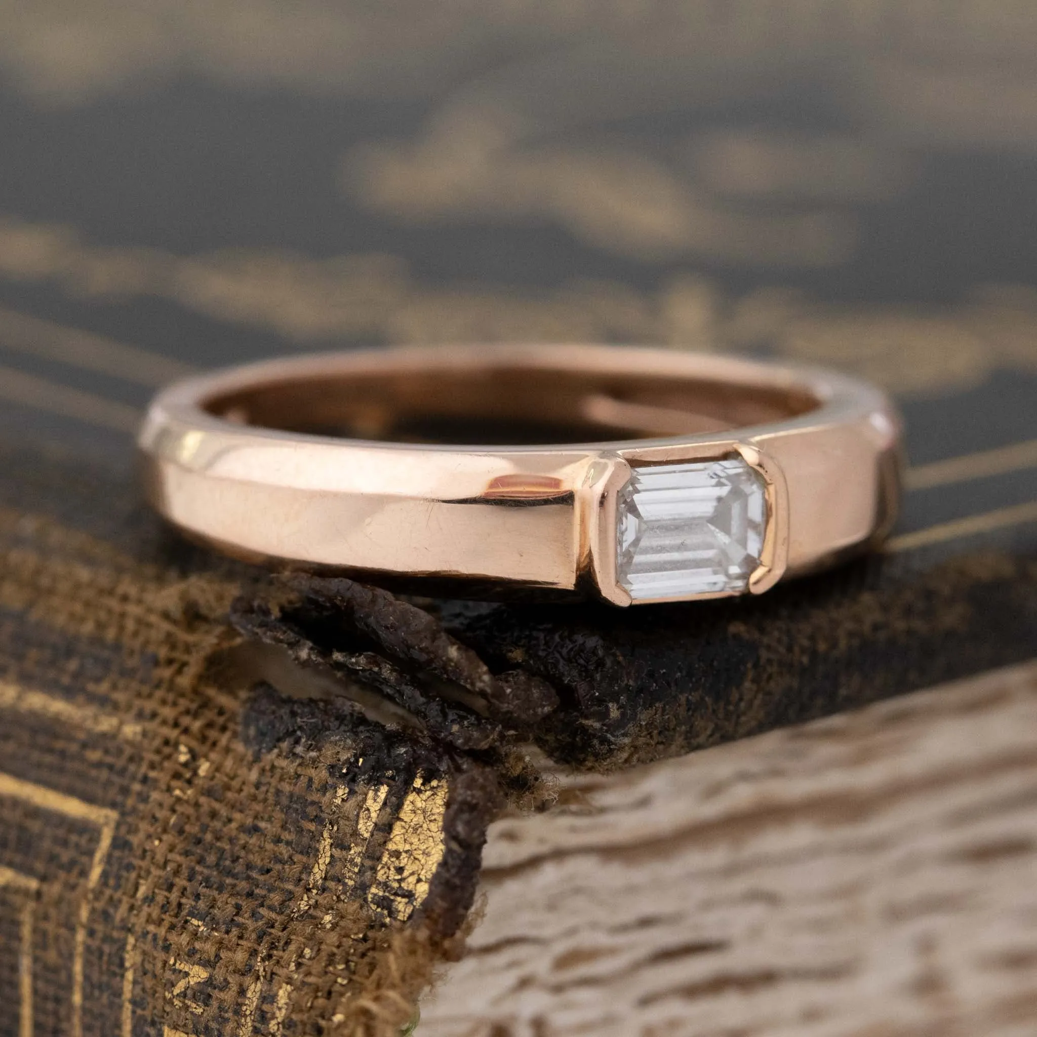 .43ct Emerald Cut Diamond Band