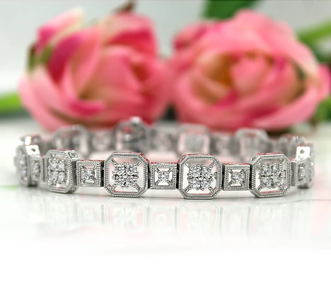4.75Ct Sparkle Simulated Diamond Classic Tennis Bracelet
