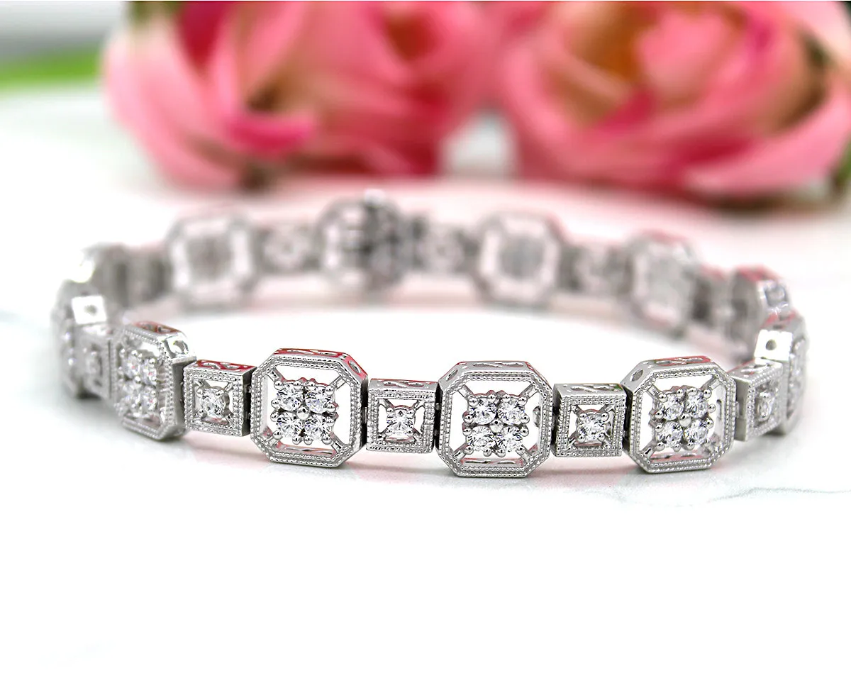 4.75Ct Sparkle Simulated Diamond Classic Tennis Bracelet