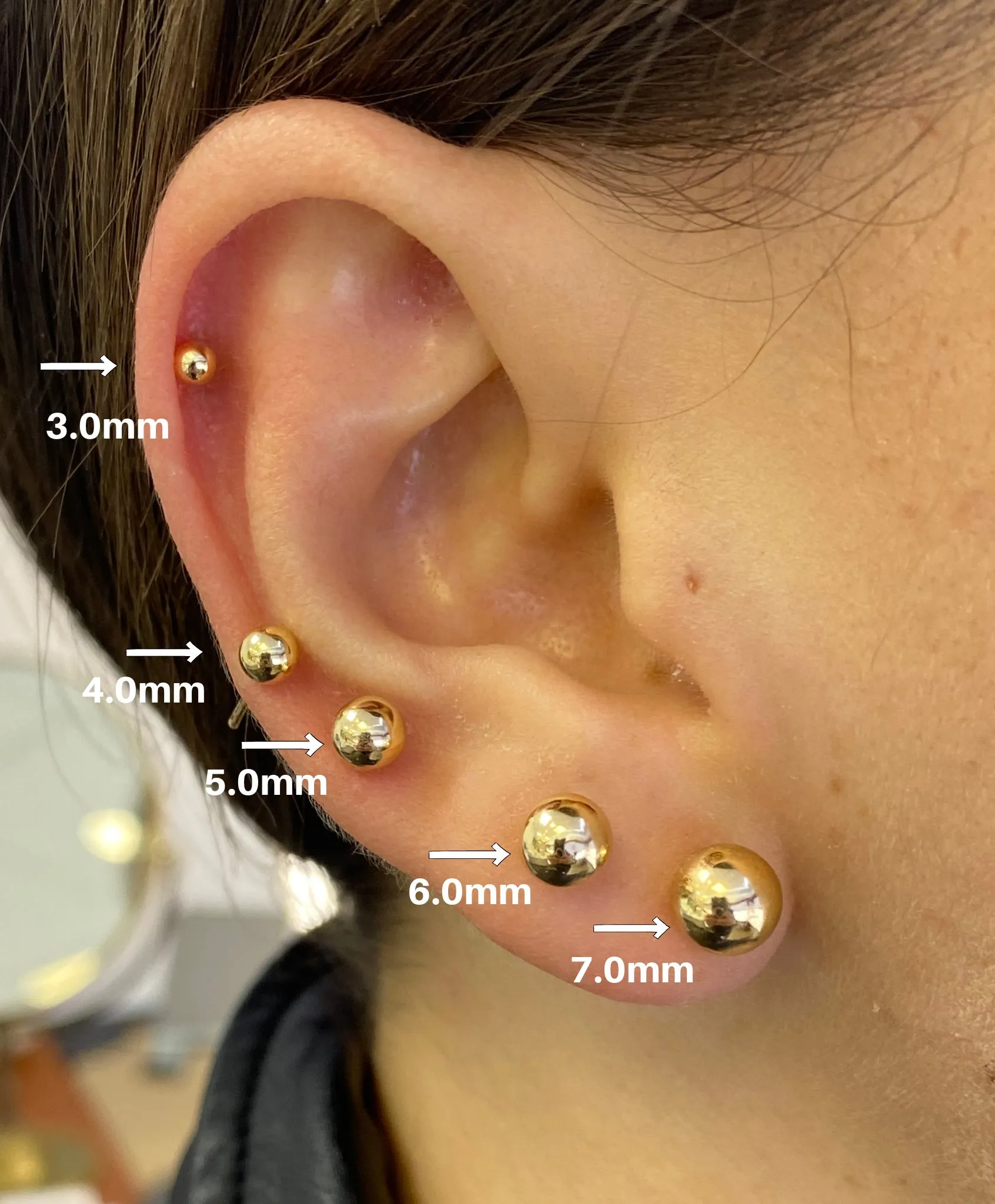 5mm Full Ball Earring