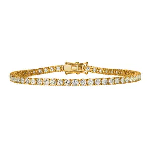 6.00 Carat Natural Diamond Tennis Bracelet G SI 14K Yellow Gold 7''