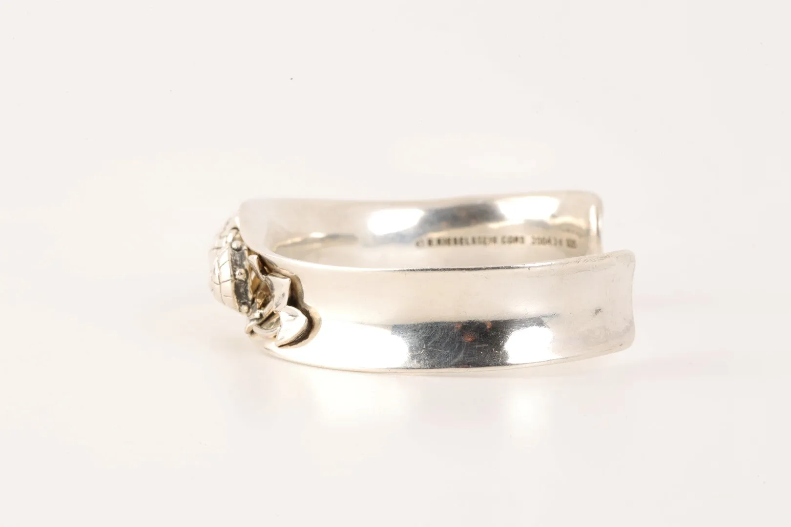 6.75" Barry Kieselstein 925 Silver Two Turtle Cuff Bracelet (52.44g.)