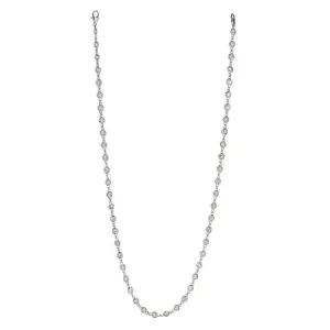 7.55 Carat Diamond by the Yard Necklace G SI 14K White Gold 18 inches 15 pointer