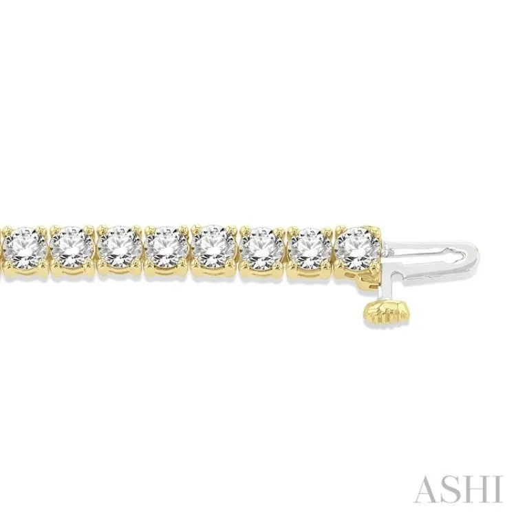 8 ctw Round Cut Diamond Tennis Bracelet in 14K Yellow Gold