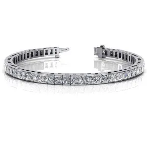 8CT TW Square Diamond Veneer Cubic Zirconia 14K Gold Tennis Bracelet. 635TBH4QK