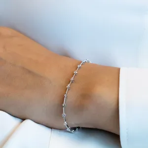 8K White Gold Diamond Tennis Bracelet