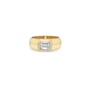 .90 ctw Emerald Cut Diamond Half Round Band Ring - SALE
