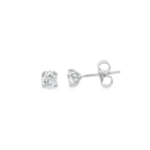 9ct White Gold Round Lab Grown Diamond Earring Studs TDW=0.65ct