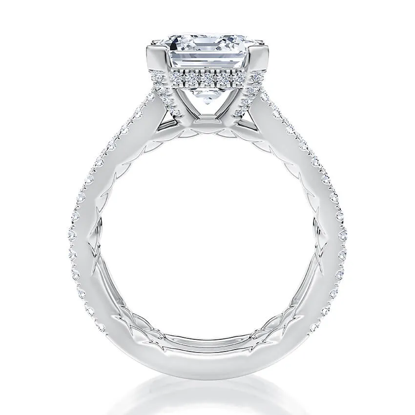 A.JAFFE Three Row Emerald Cut Center Diamond Engagement Ring MECEC2872Q/400