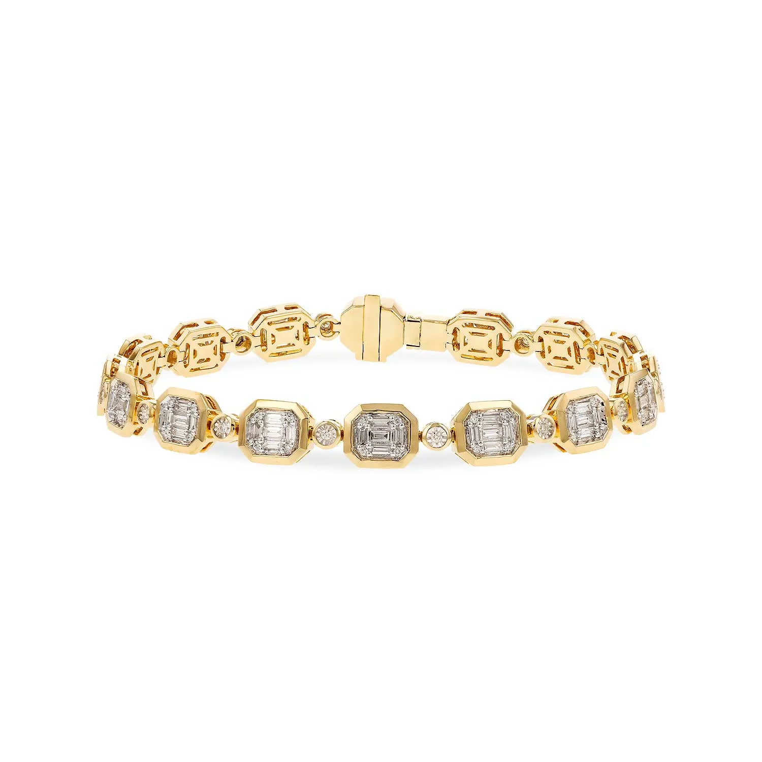 Allison Kaufman 14k Yellow Gold Diamond Tennis Bracelet – B1423