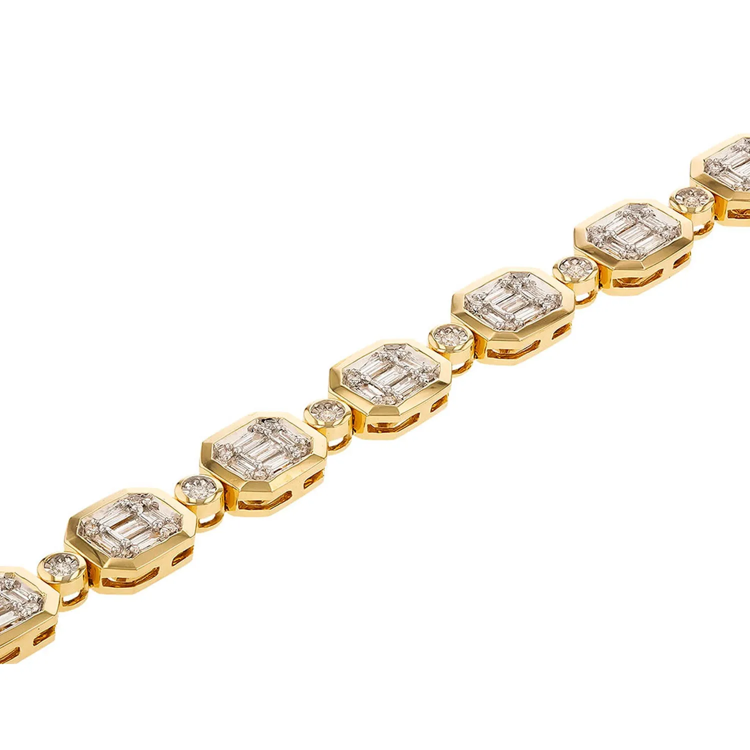 Allison Kaufman 14k Yellow Gold Diamond Tennis Bracelet – B1423
