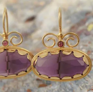 Amethyst Solid R Gold Earrings - Once...