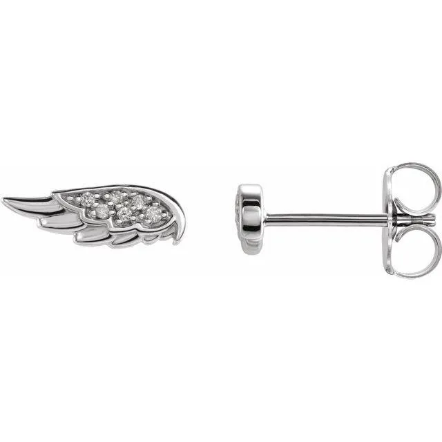 Angel Wing Diamond Earrings