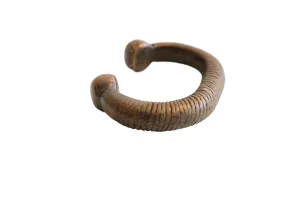 Antique African Copper Alloy Snake Cuff Bracelet