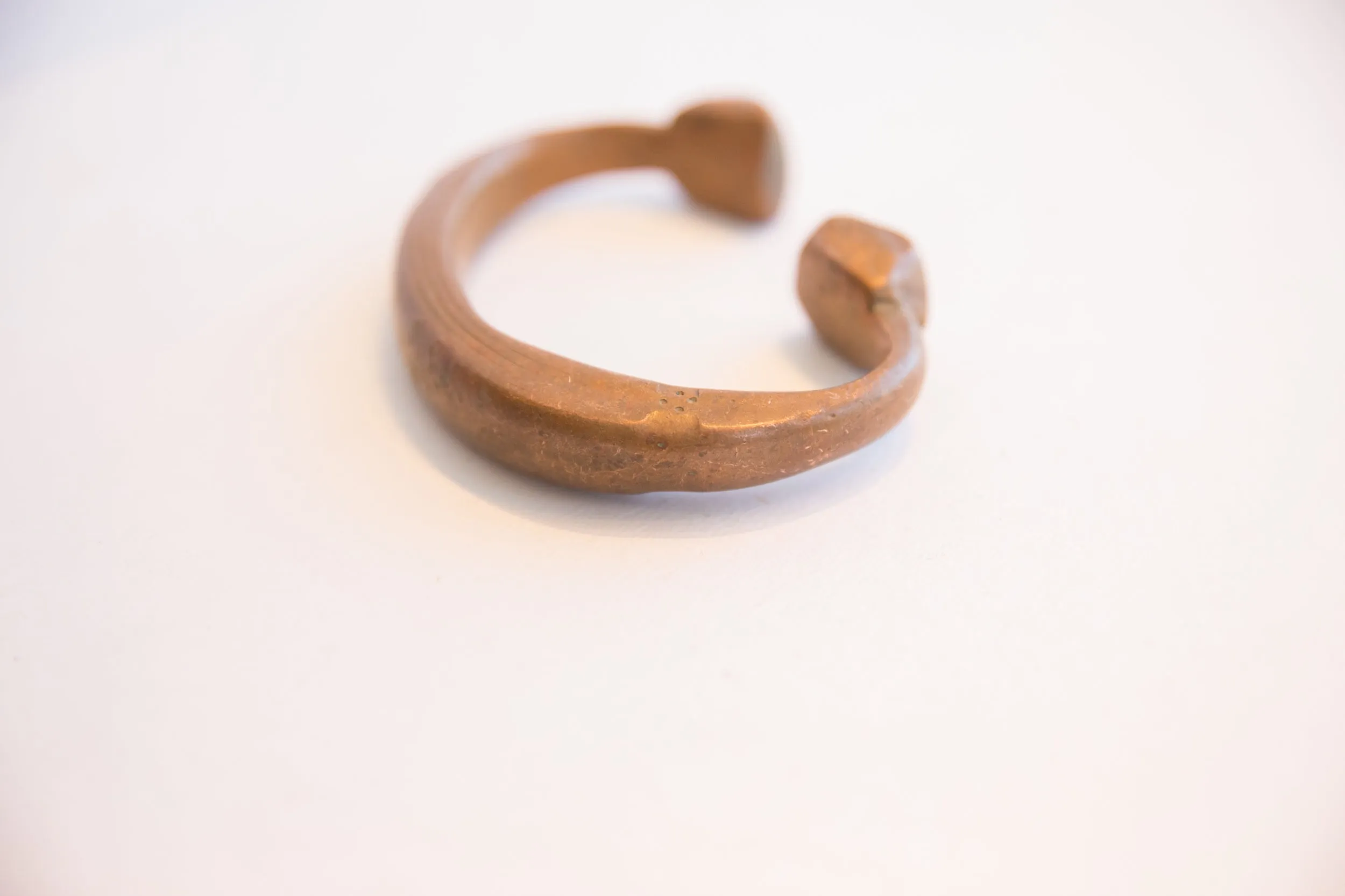 Antique African Copper Snake Cuff Bracelet