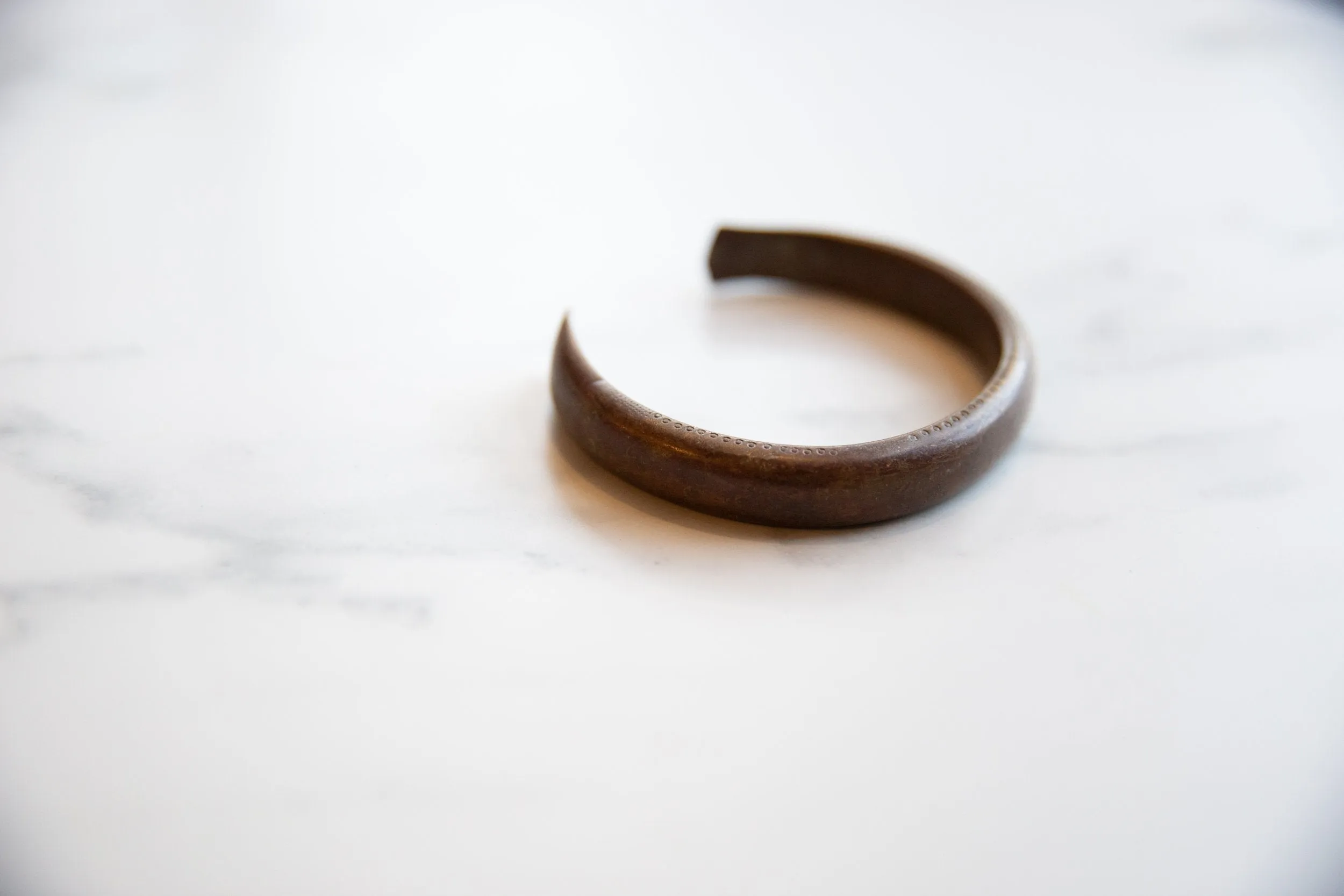 Antique African Copper Snake Cuff Bracelet