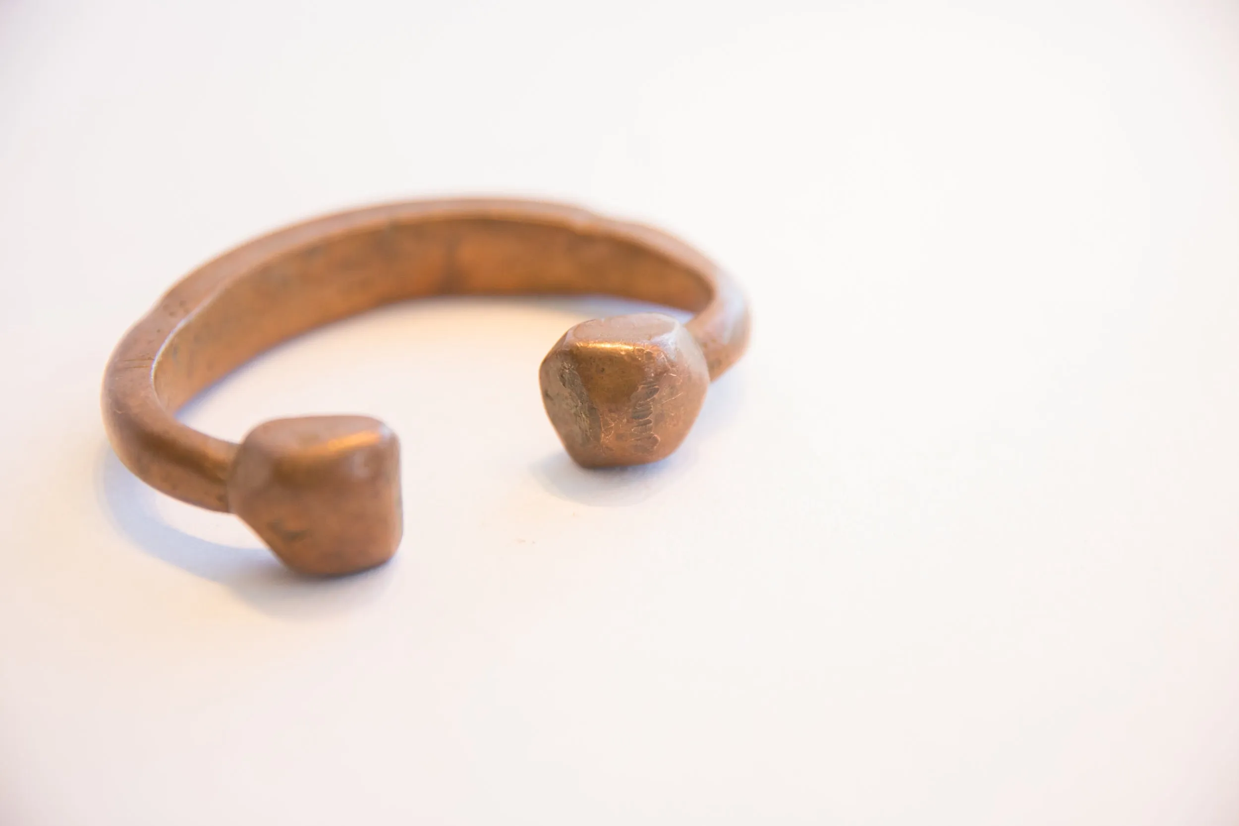 Antique African Copper Snake Cuff Bracelet