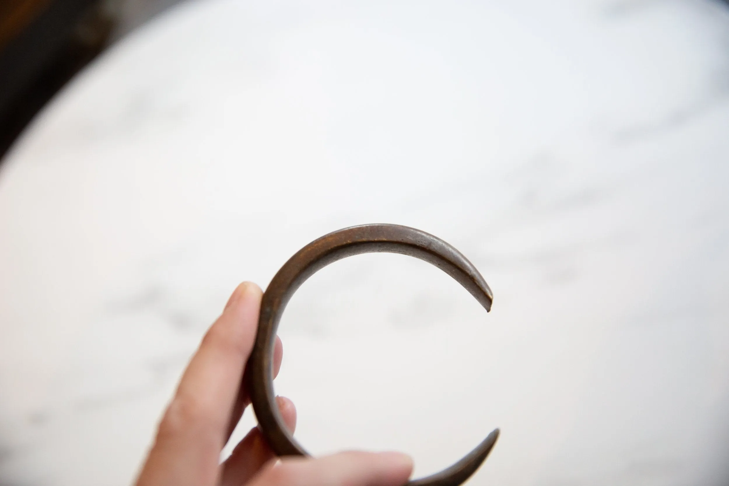 Antique African Copper Snake Cuff Bracelet