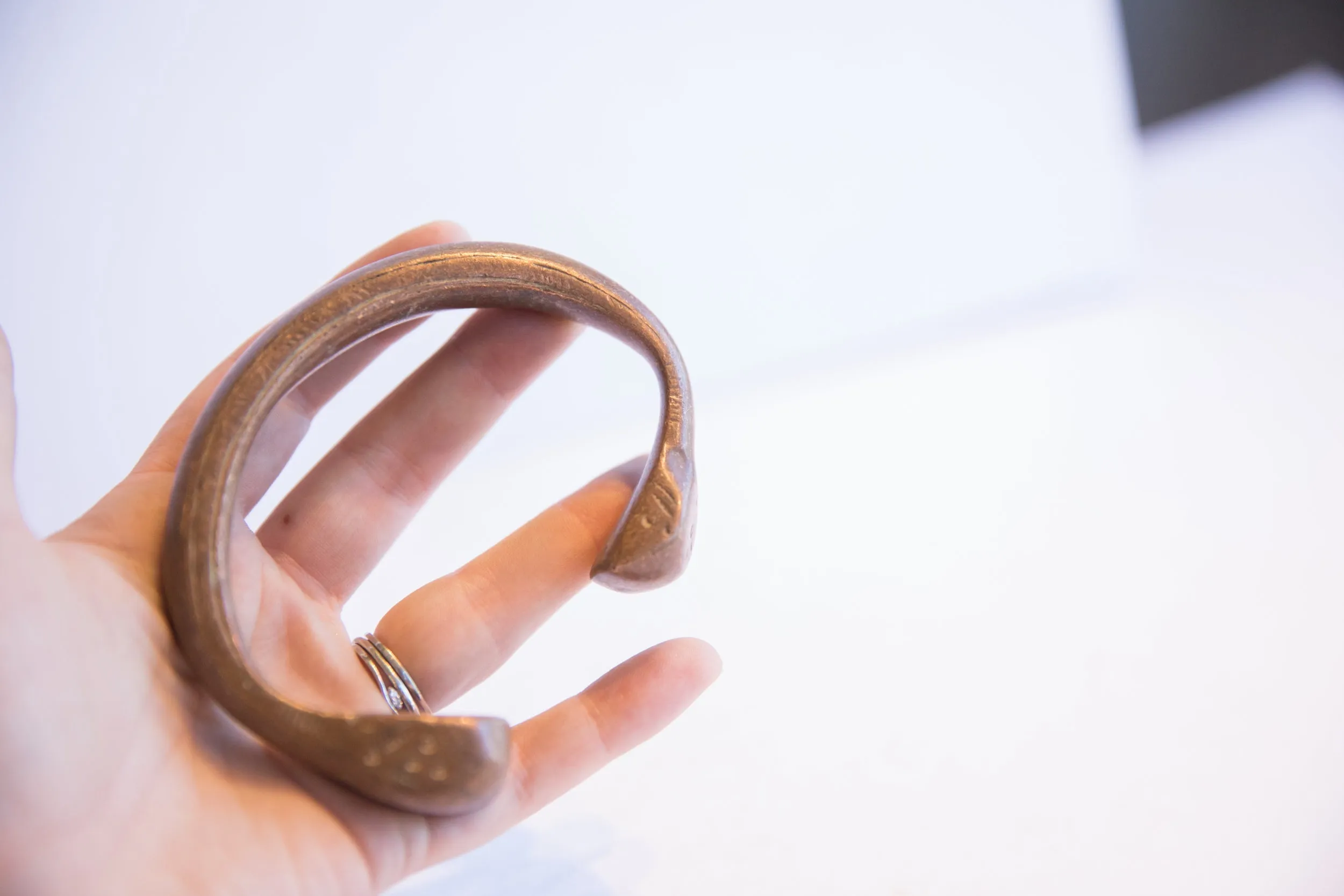 Antique African Snake Cuff Bracelet