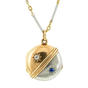 Antique Sapphire & Diamond Locket