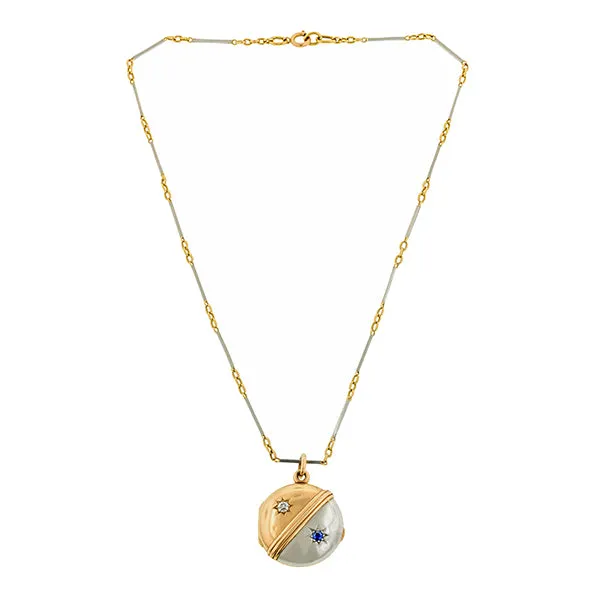 Antique Sapphire & Diamond Locket