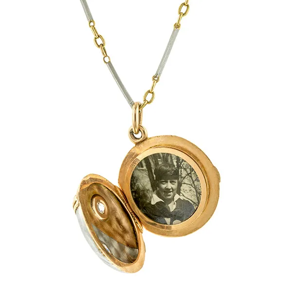 Antique Sapphire & Diamond Locket