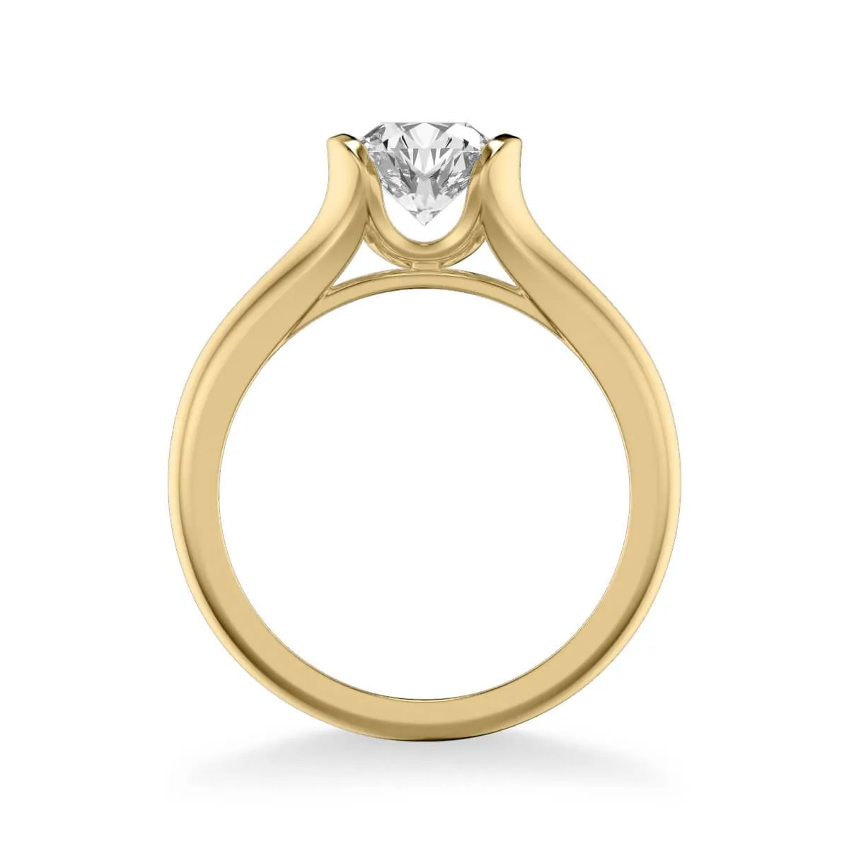 April Contemporary Solitaire Bezel Diamond Engagement Ring