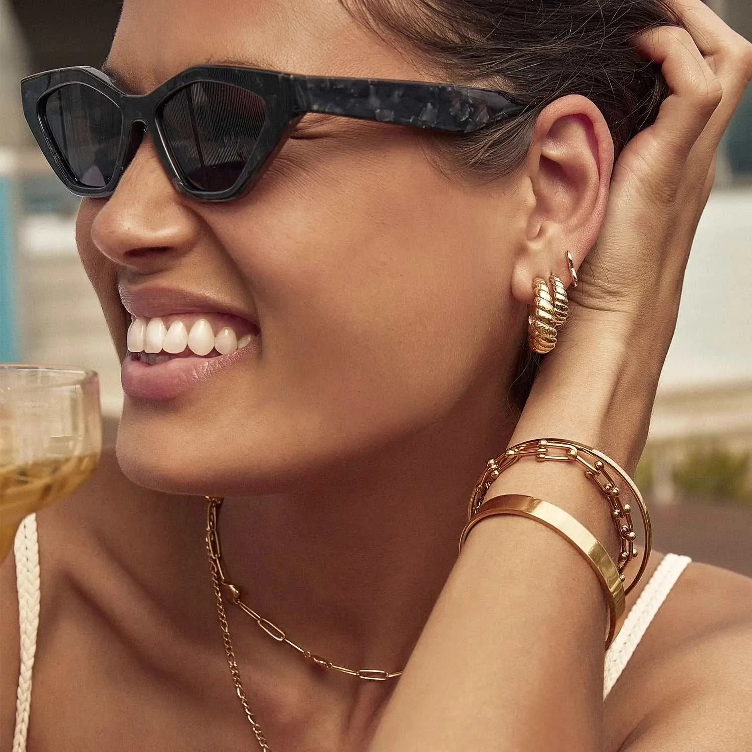 Arms of Eve Tilly Gold Hoop Earrings