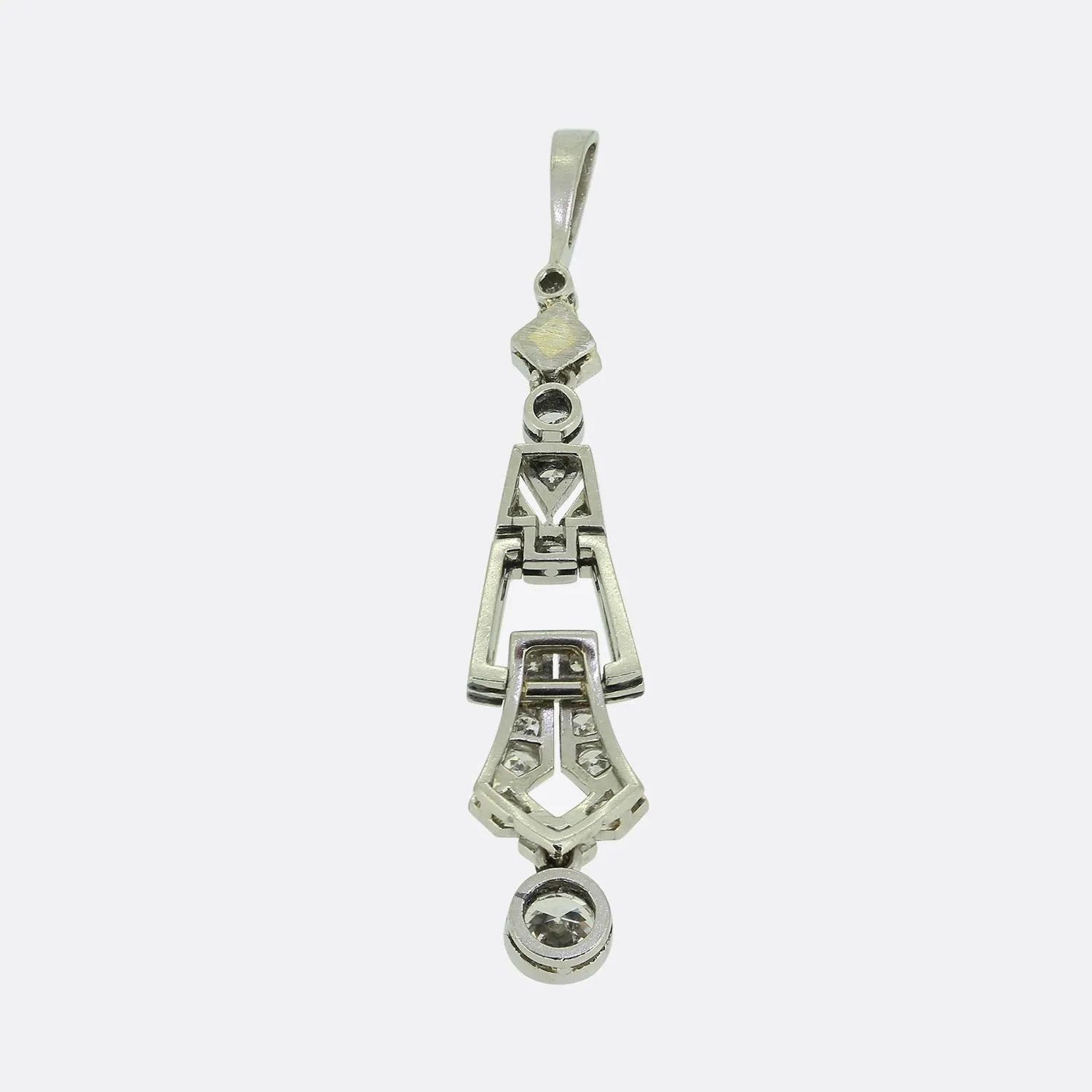 Art Deco Diamond Drop Pendant