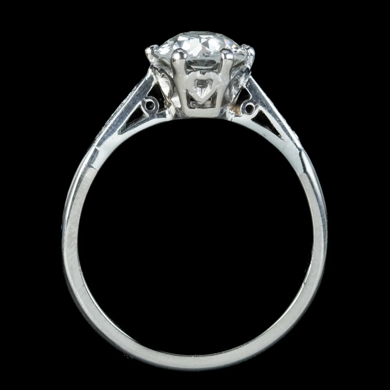 Art Deco Diamond Solitaire Ring 1.20ct Diamond