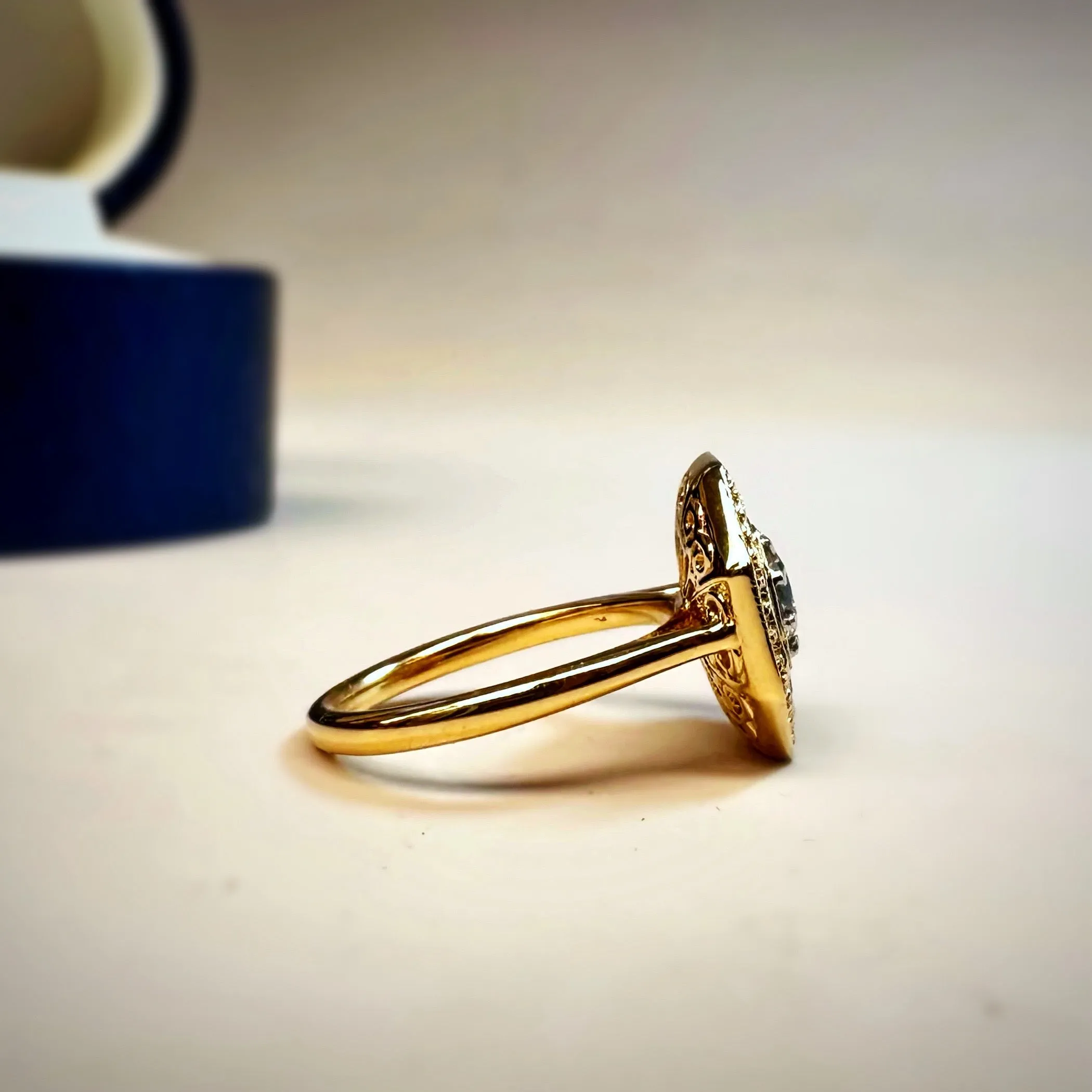 Art Deco Inspired Emerald and Diamond Ring