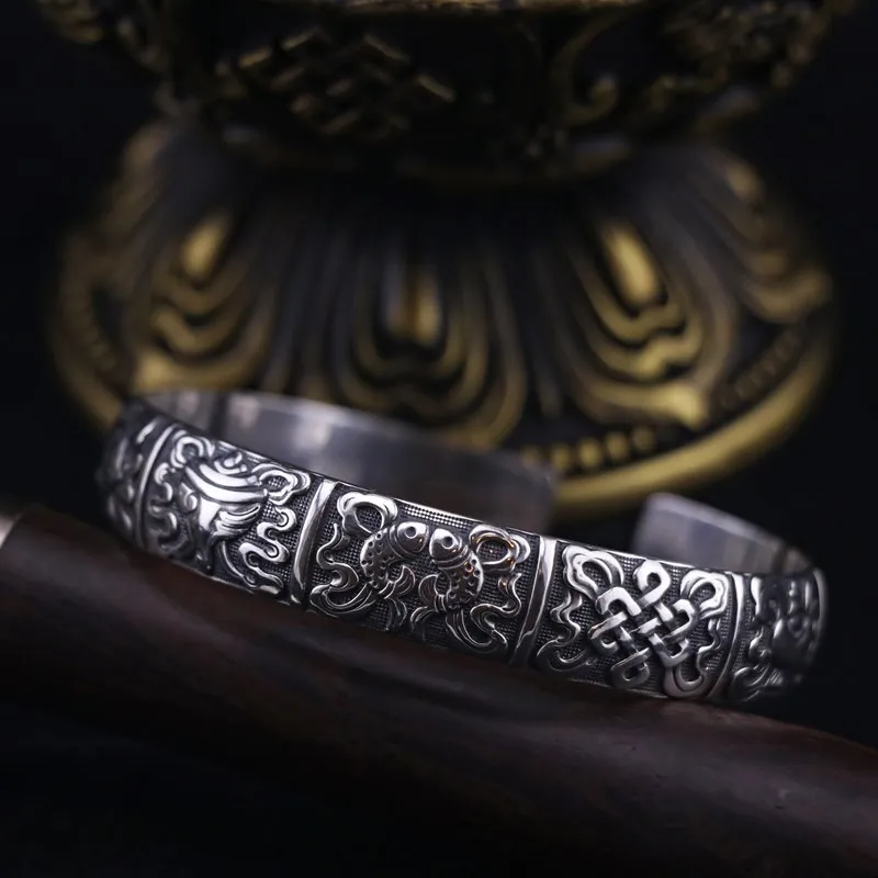 Ashtamangala Buddhist Spiritual Bracelet