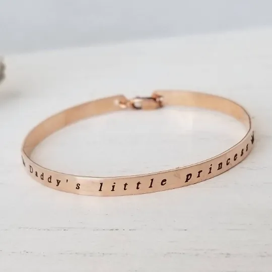 Babies Custom Cuff Bracelet - Sterling, Gold, or Rose Gold