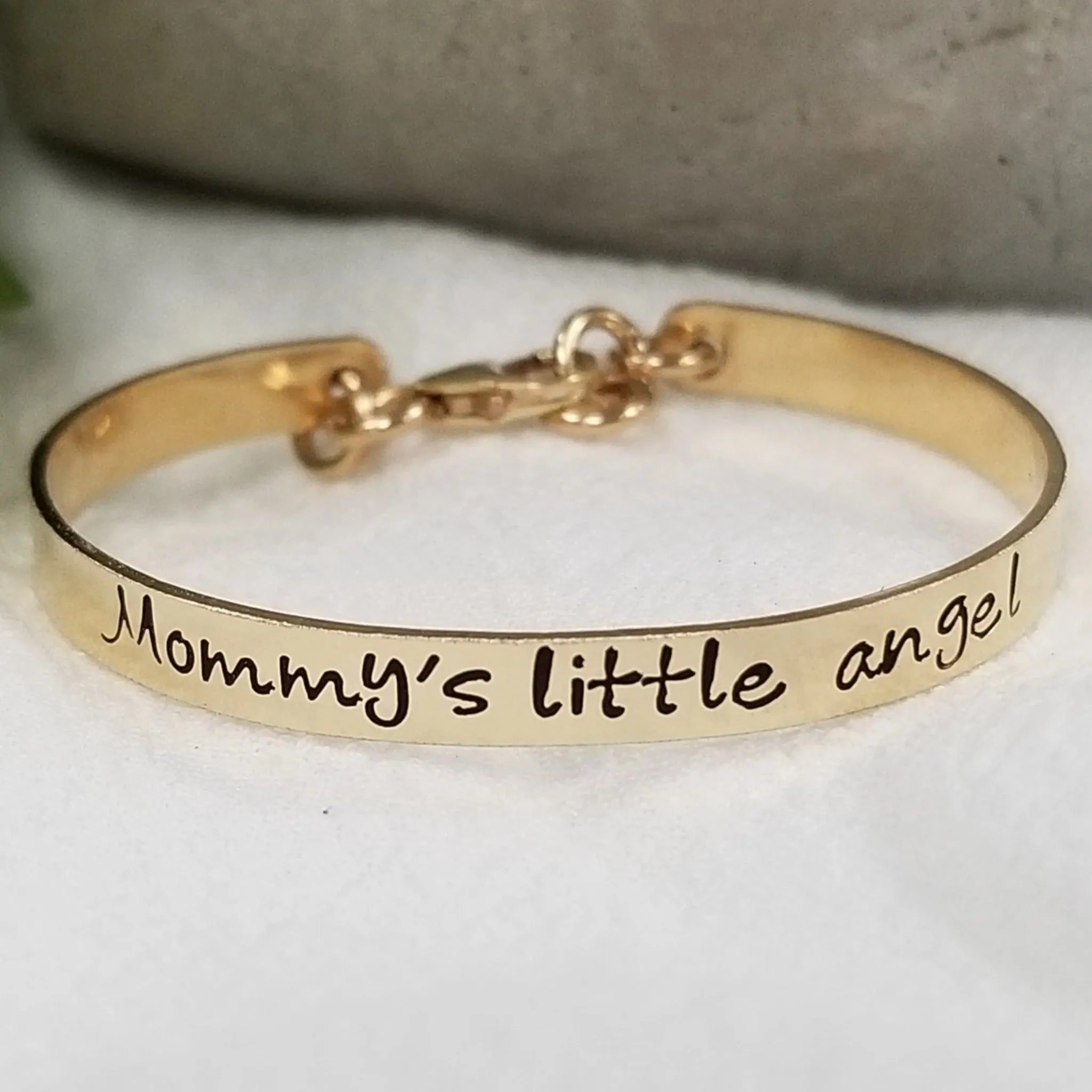 Babies Custom Cuff Bracelet - Sterling, Gold, or Rose Gold