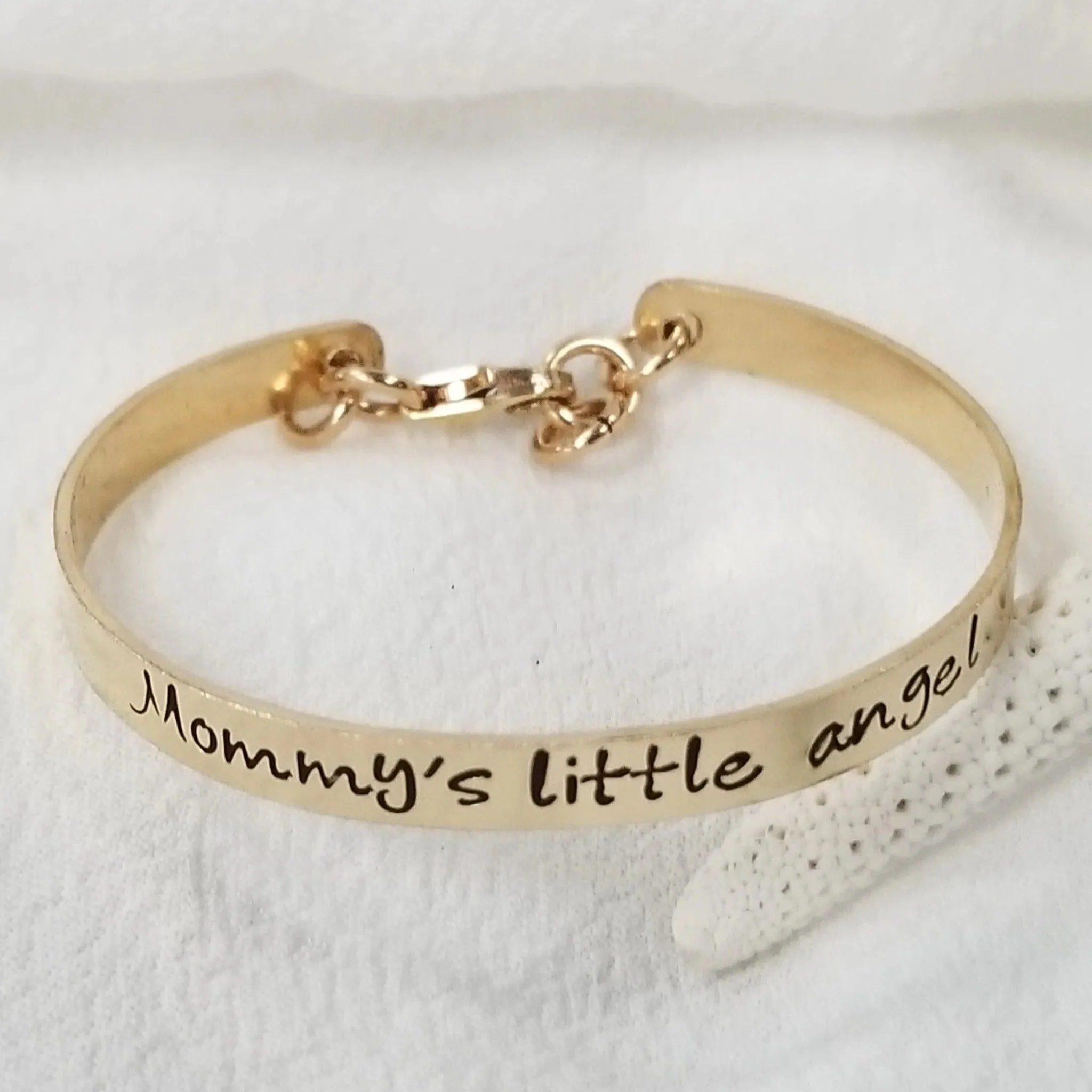 Babies Custom Cuff Bracelet - Sterling, Gold, or Rose Gold