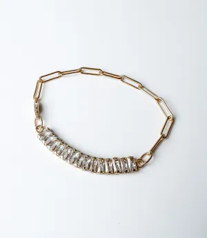 Baguette mixed tennis chain bracelet