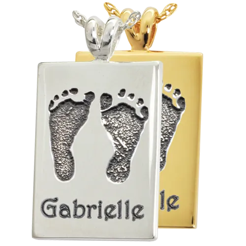 B&B Rectangle 2 Footprints Pendant
