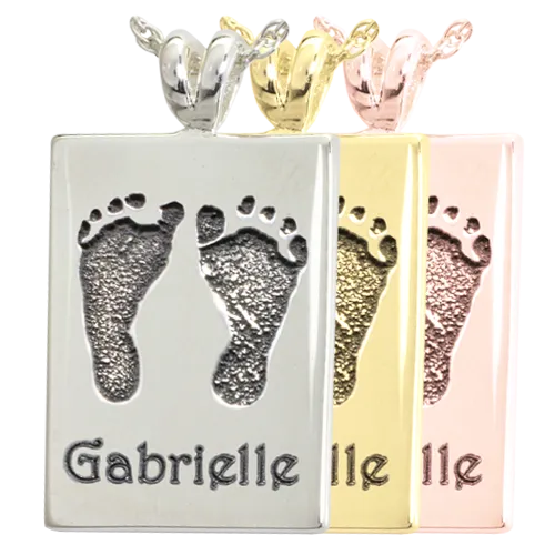B&B Rectangle 2 Footprints Pendant