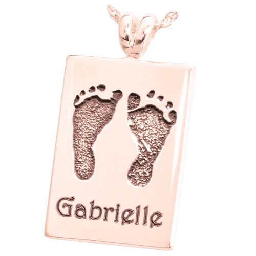 B&B Rectangle 2 Footprints Pendant