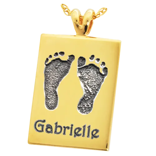 B&B Rectangle 2 Footprints Pendant