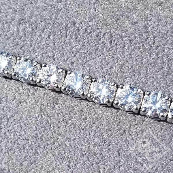 Ben Garelick 11.87 Carat Round Cut Lab-Grown Diamond Tennis Bracelet