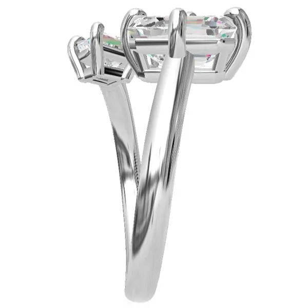 Ben Garelick Emerald & Princess Cut Toi Et Moi Engagement Ring