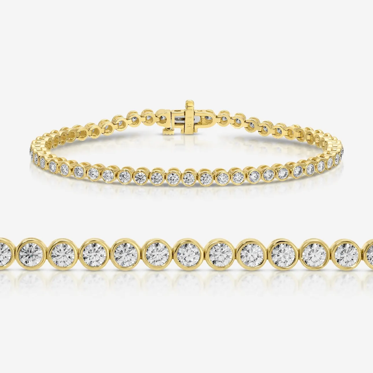 Bezel Moissanite Tennis Bracelet
