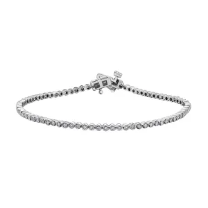 Bezel Set Diamond Tennis Bracelet