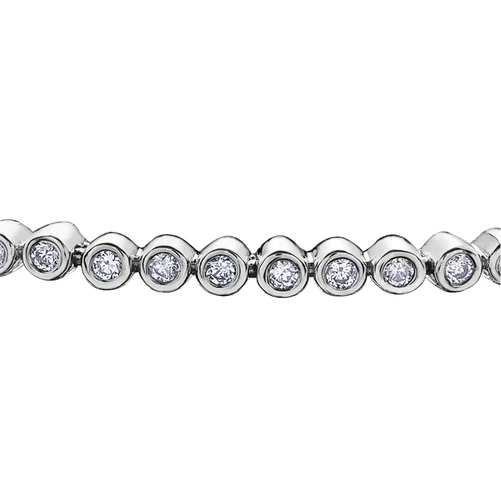 Bezel Set Diamond Tennis Bracelet