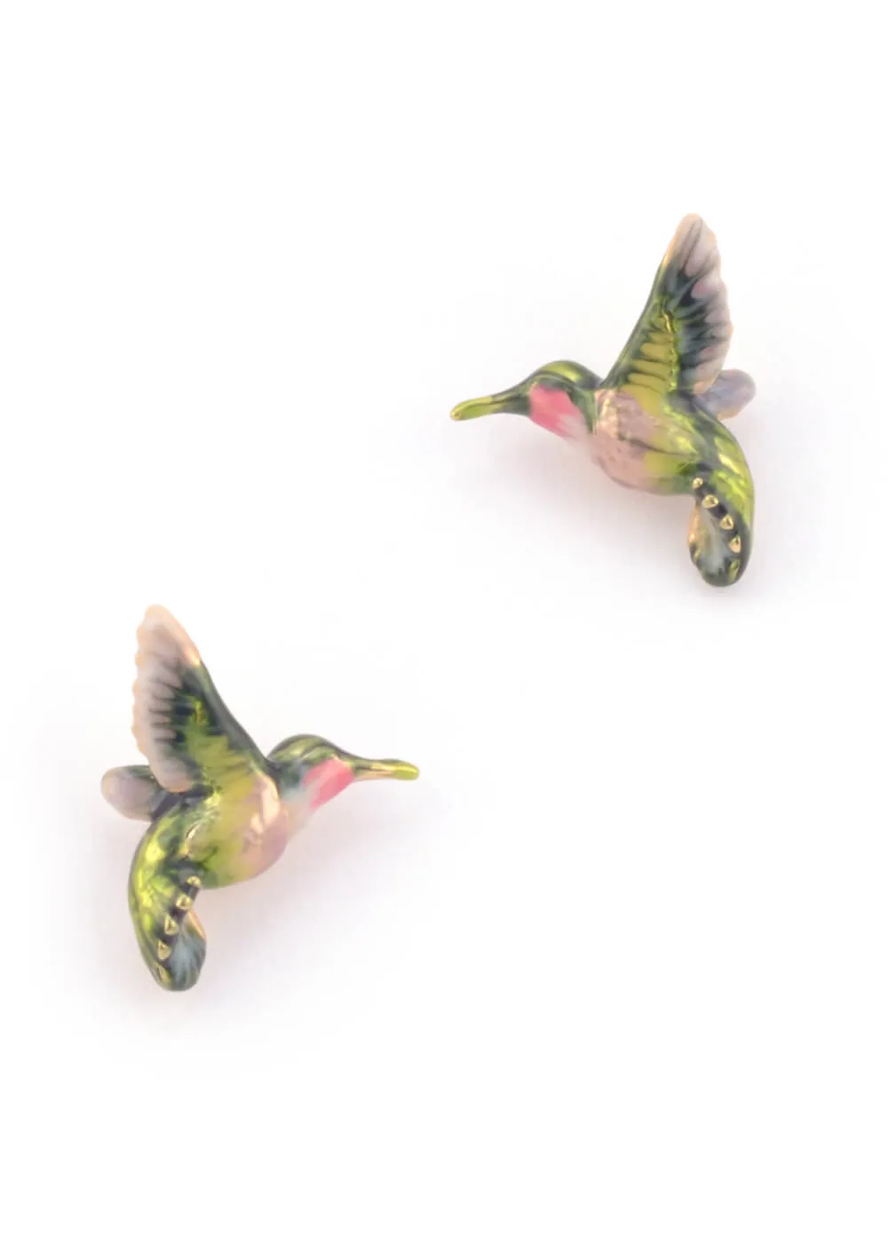 Bill Skinner Hummingbird Stud Earrings Gold