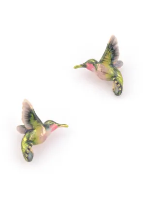 Bill Skinner Hummingbird Stud Earrings Gold