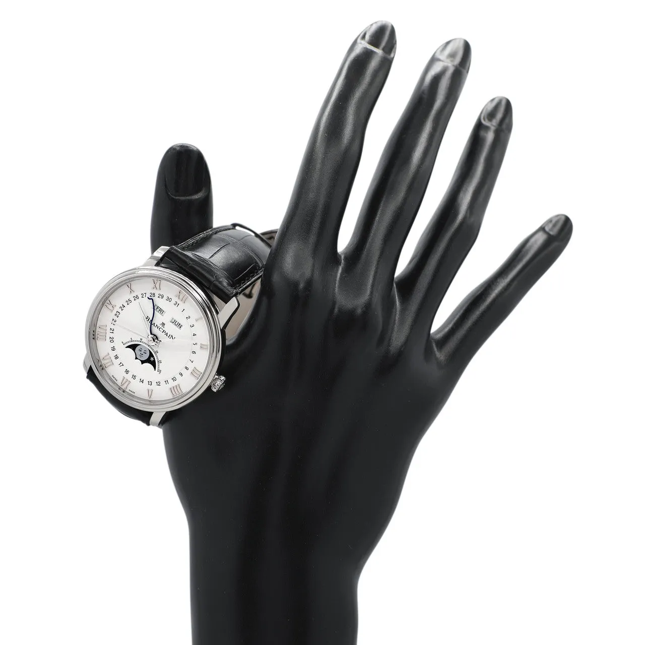 Blancpain Stainless Steel Villeret Quantieme Complet 6654a-1127-55b