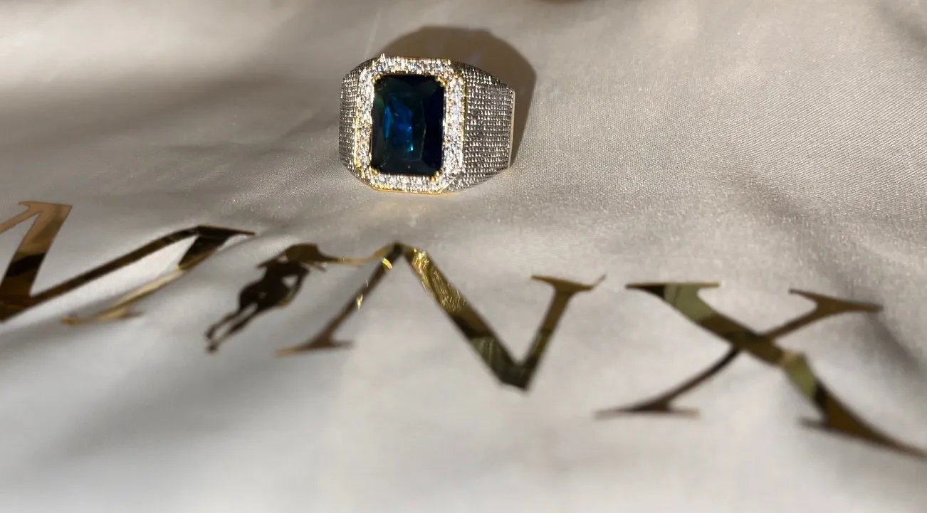 Blue Diamond Ring | Sapphire Blue Diamond Ring