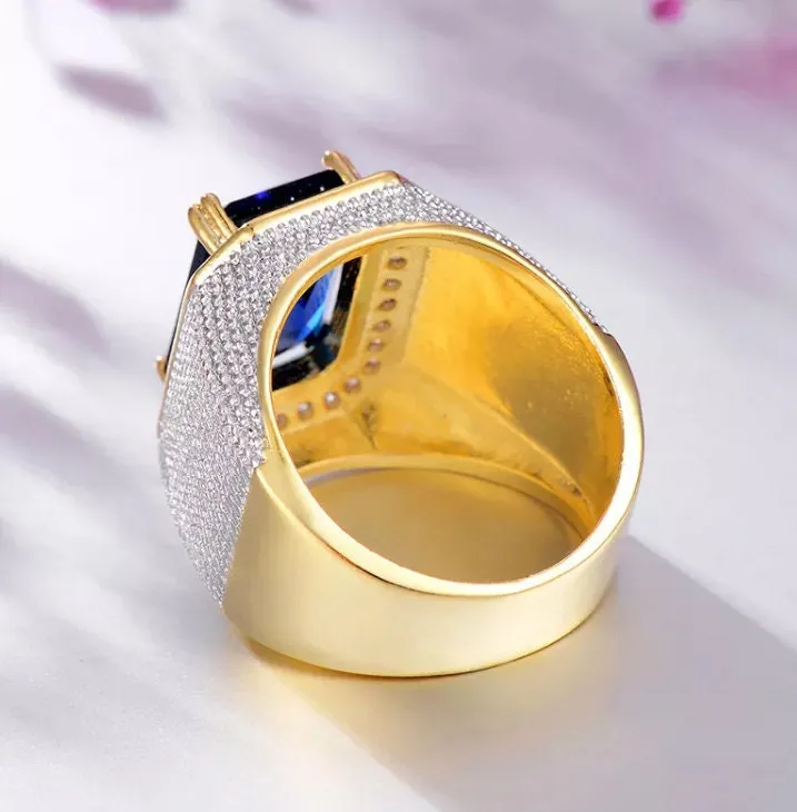 Blue Diamond Ring | Sapphire Blue Diamond Ring
